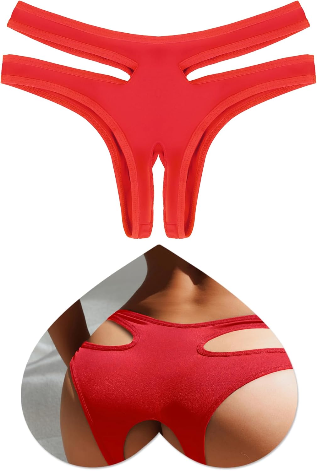 Women's Underwear Sexy Cut Out Bikini Panties Stretch String Hipster Boyshorts Plus Size Cheeky Briefs S-2XL