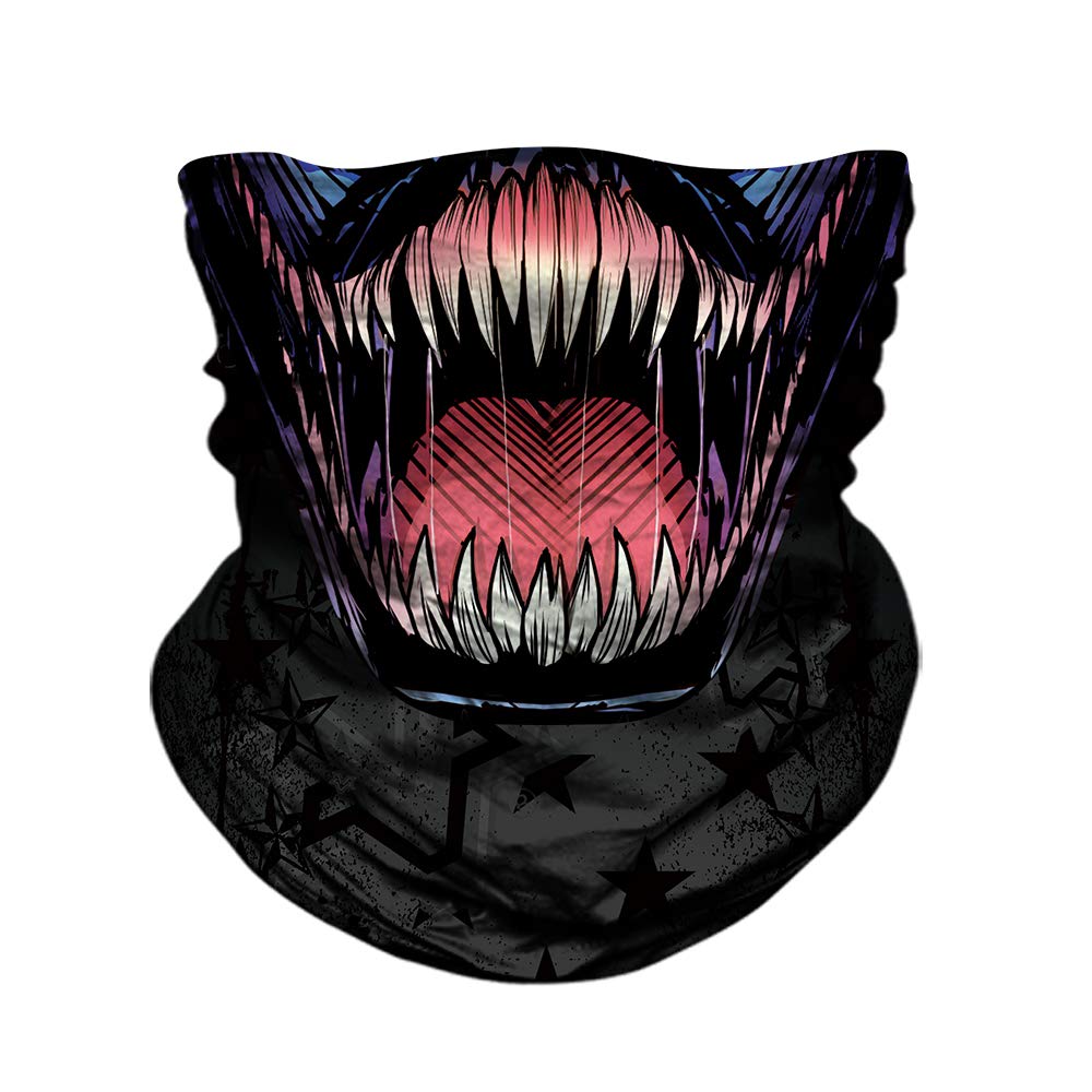 Skull Face Sun Mask Half,Bandanas,Neck Gaiter, Headwear, Headband for Fishing, Hunting,Yard Work