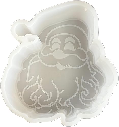 Molde Freshie de Santa Claus para perlas aromáticas curadas perfumadas  3.5 pulgadas de largo x 2.3 pulgadas de ancho x 0.8 pulgadas de profundidad