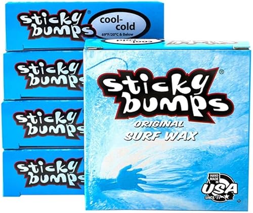 Sticky Bumps Paquete de 5 cera para tabla de surf de agua fría/fría