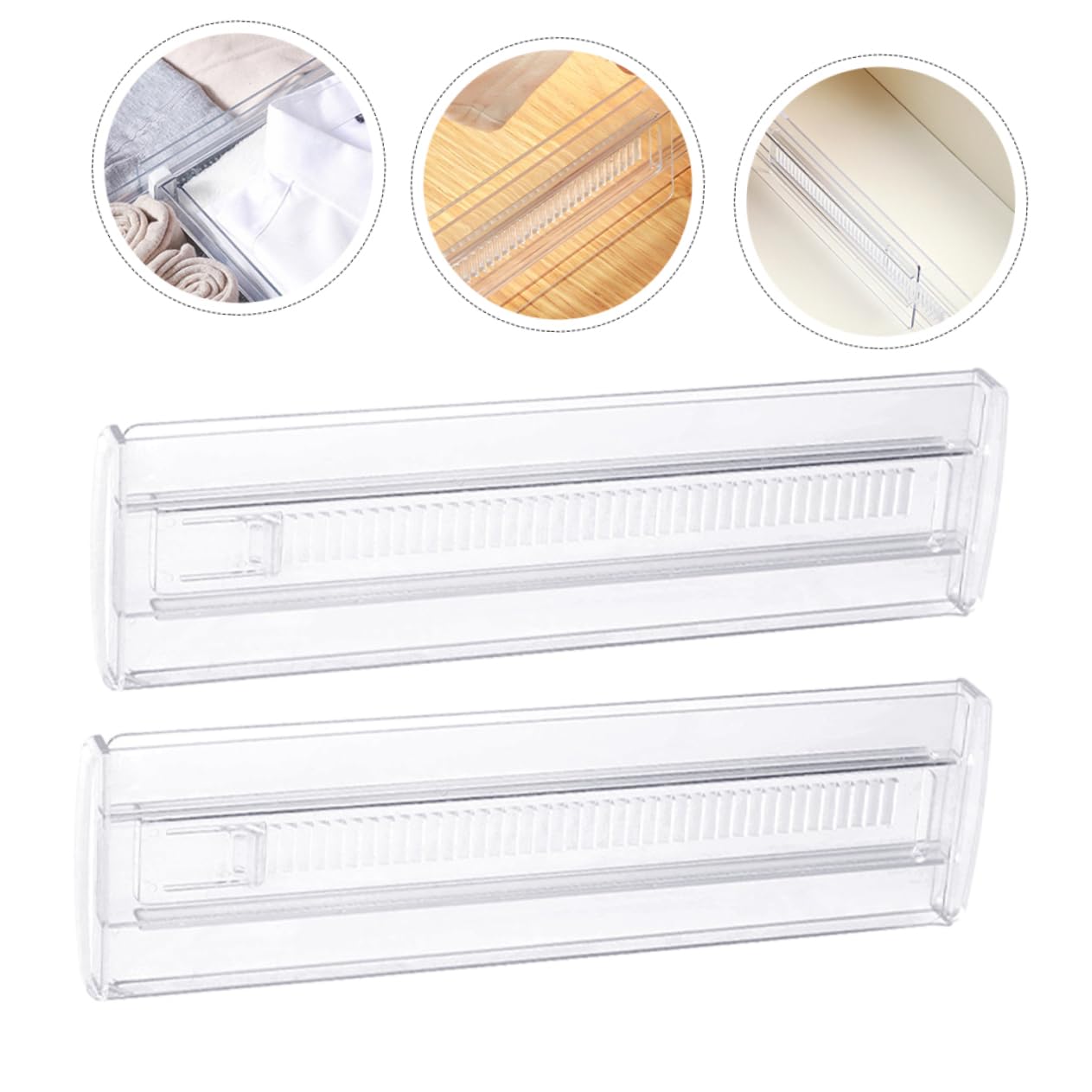 Operitacx 3 Sätze Schubladen Organizer Trennwand Küchen Organizer Schubladentrenner Schubladenteiler Verstellbarer Organizer Schubladenteiler Kleiderschubladen Transparent 2 Stück * 3