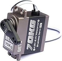 Vista 8 de 154.3 lbs Servo, Waterpoof Servo, servo de alto par compatible con 1/5,1/6, 1/8, 1/10 RC coche/robot/barco