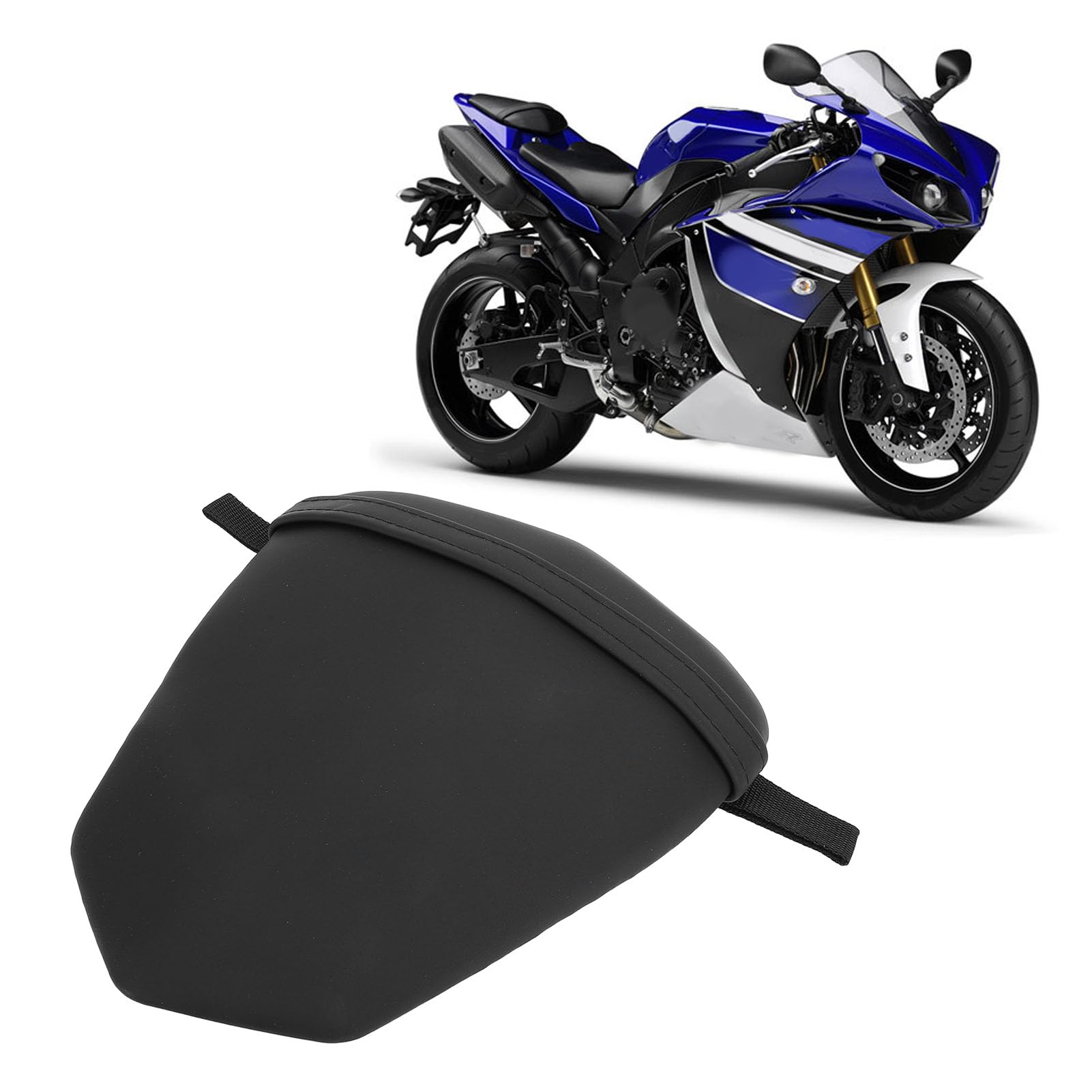 Motorcycle Pillion Rear Passenger Seat Pad for YZF R1 2009-2014, Comfortable and Stable Support Passenger Seat, Waterproof and Sturdy, Easy Installation