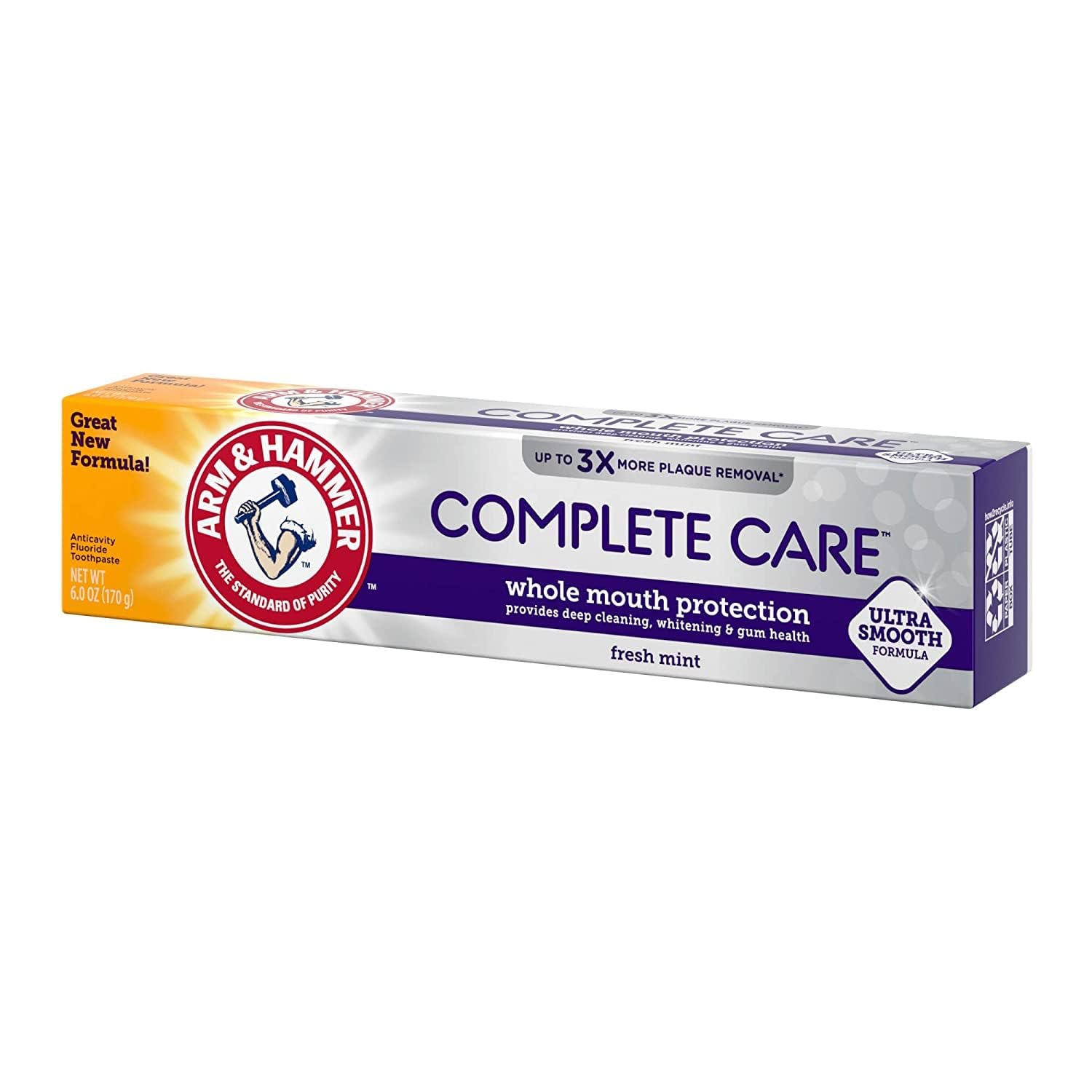 ARM HAMMER Complete Care Fluoride Anticavity Toothpaste Fresh Mint 6 oz Pack of 3