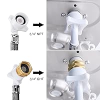 Vista 4 de Manguera de lavadora de acero inoxidable con conexión rápida, conexión de entrada de agua portátil y línea de suministro, (codo de 90 grados)