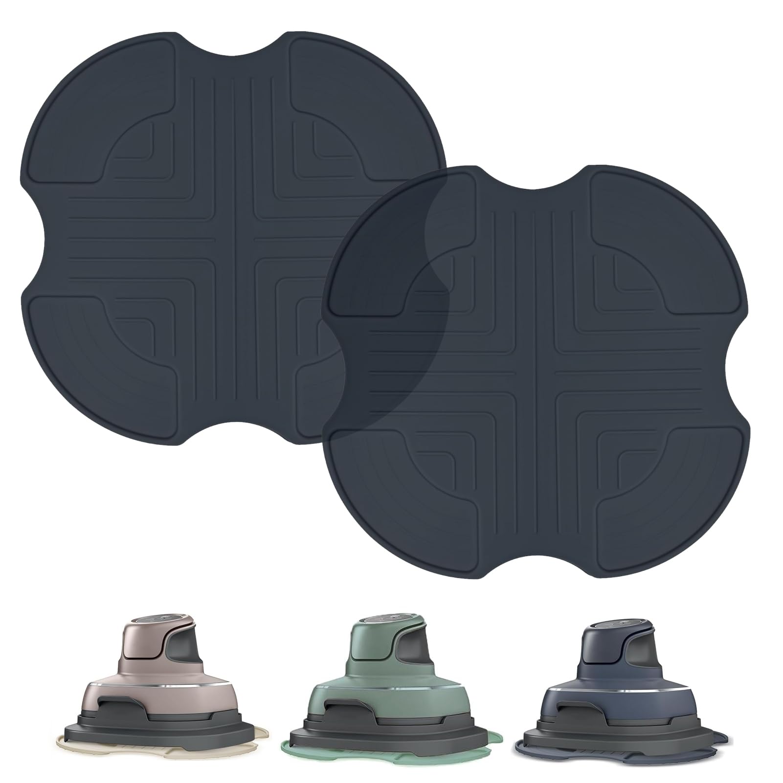 2 Pack Air Fryer Silicone Trivets for Ninja CRISPi Air Fryer FN101UKSG, Non-Slip Silicone Pad Ninja Crispi FN101 Series Accessories, Dark Blue (Dark Blue)