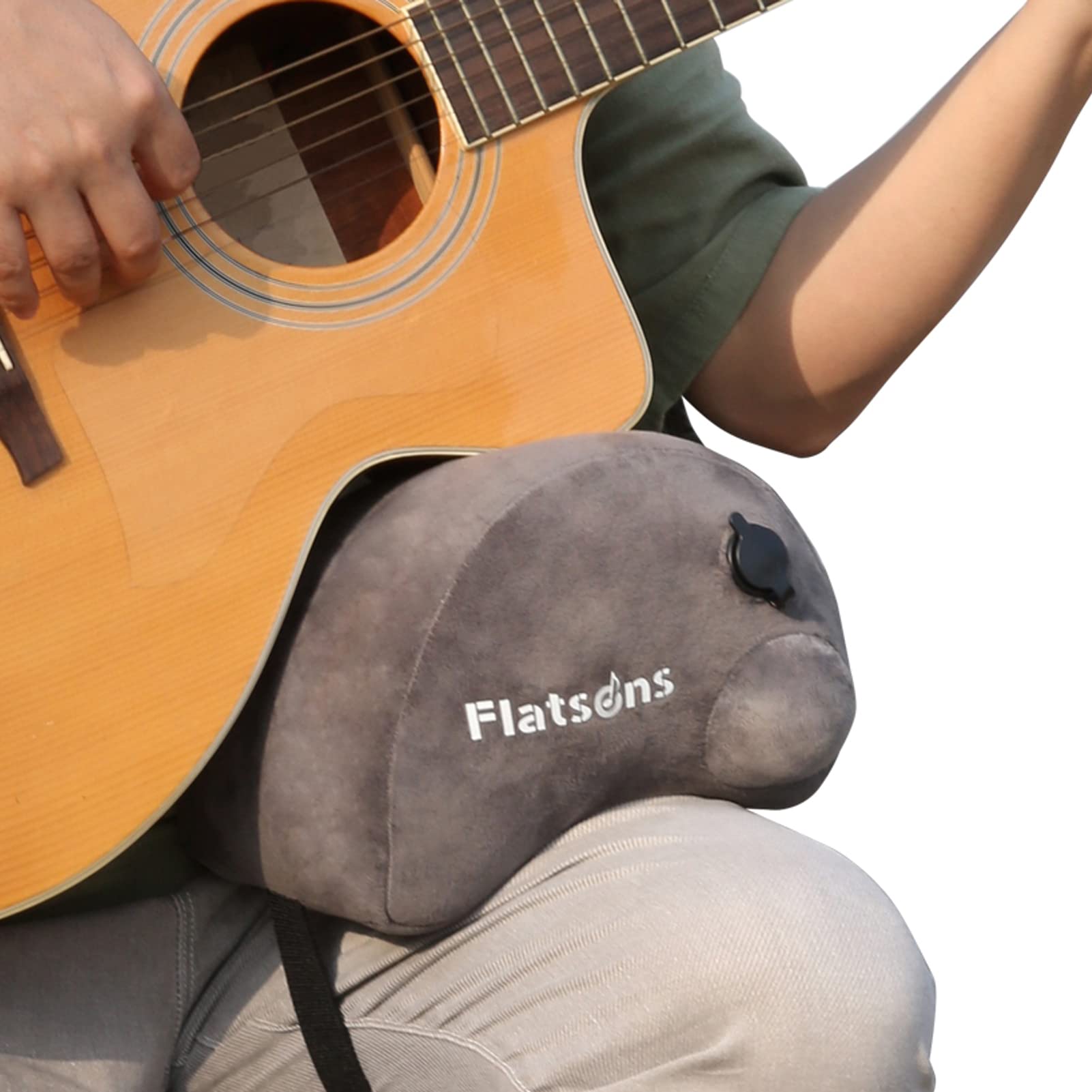 Cuscino per Chitarra Classica - Supporto per Chitarra Acustica Portatile, Grigio, Tessuto, Ergonomico, Comodo