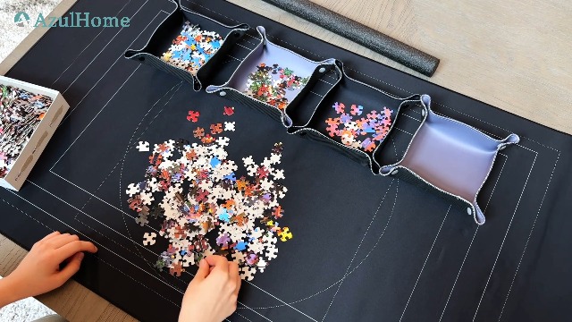 Amazon.com: 46” x 26” Puzzle Mat with Drawstring Storage Bag Up to