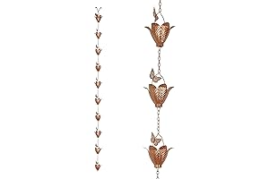 Topadorn Butterfly Rain Catchers Garden Art Gutter Chains Rain Chain