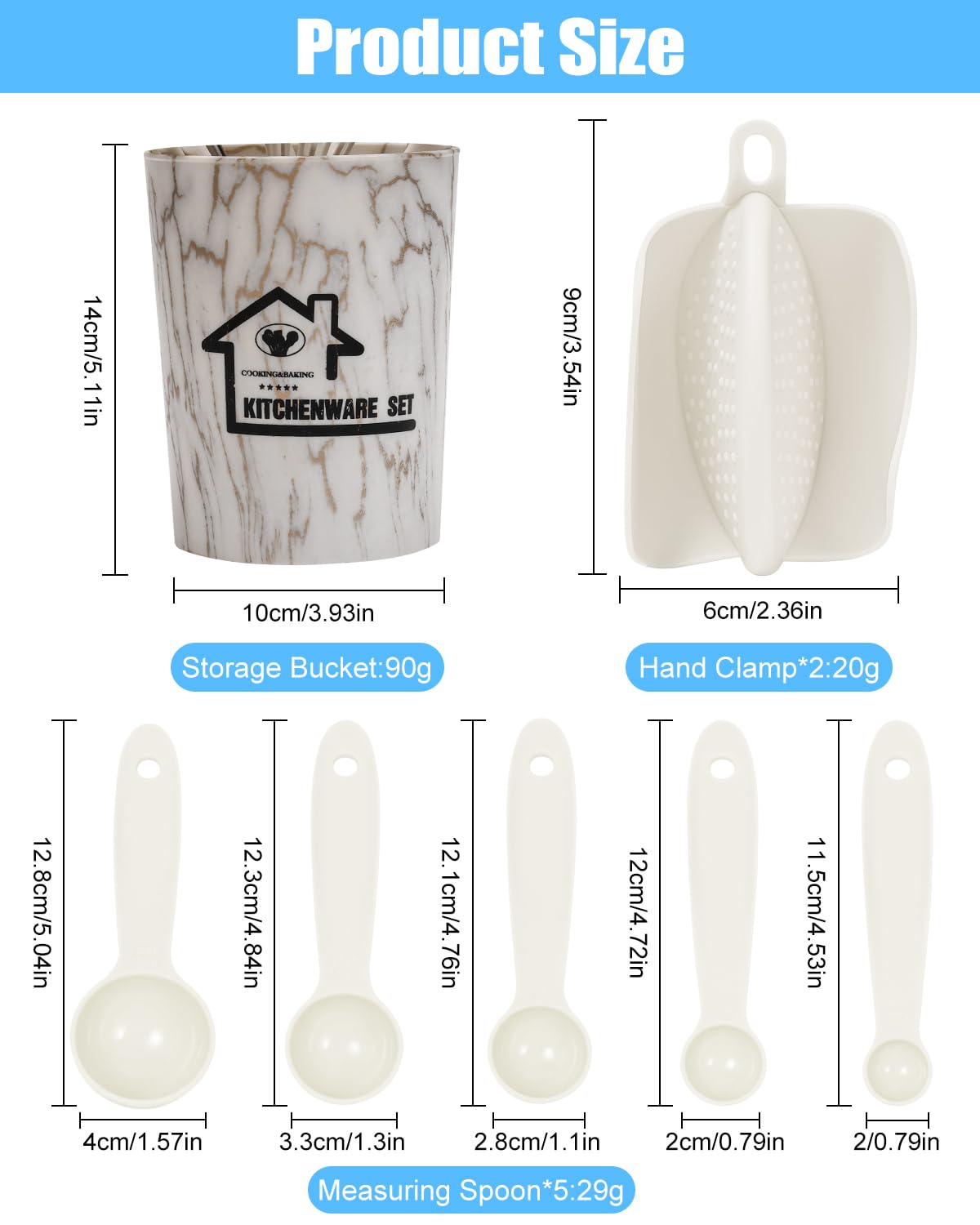 18 Piezas Utensilios Cocina de Silicona, Resistente al Calor Antiadherente, Juego de Utensilios de Cocina de Silicona,Apto para lavavajillas (White)