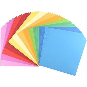 vaessen creative florence cardstock basic 216gsm square paper 12 x 12 pack of 60 smooth for scrapbooking card making punching and other paper crafts