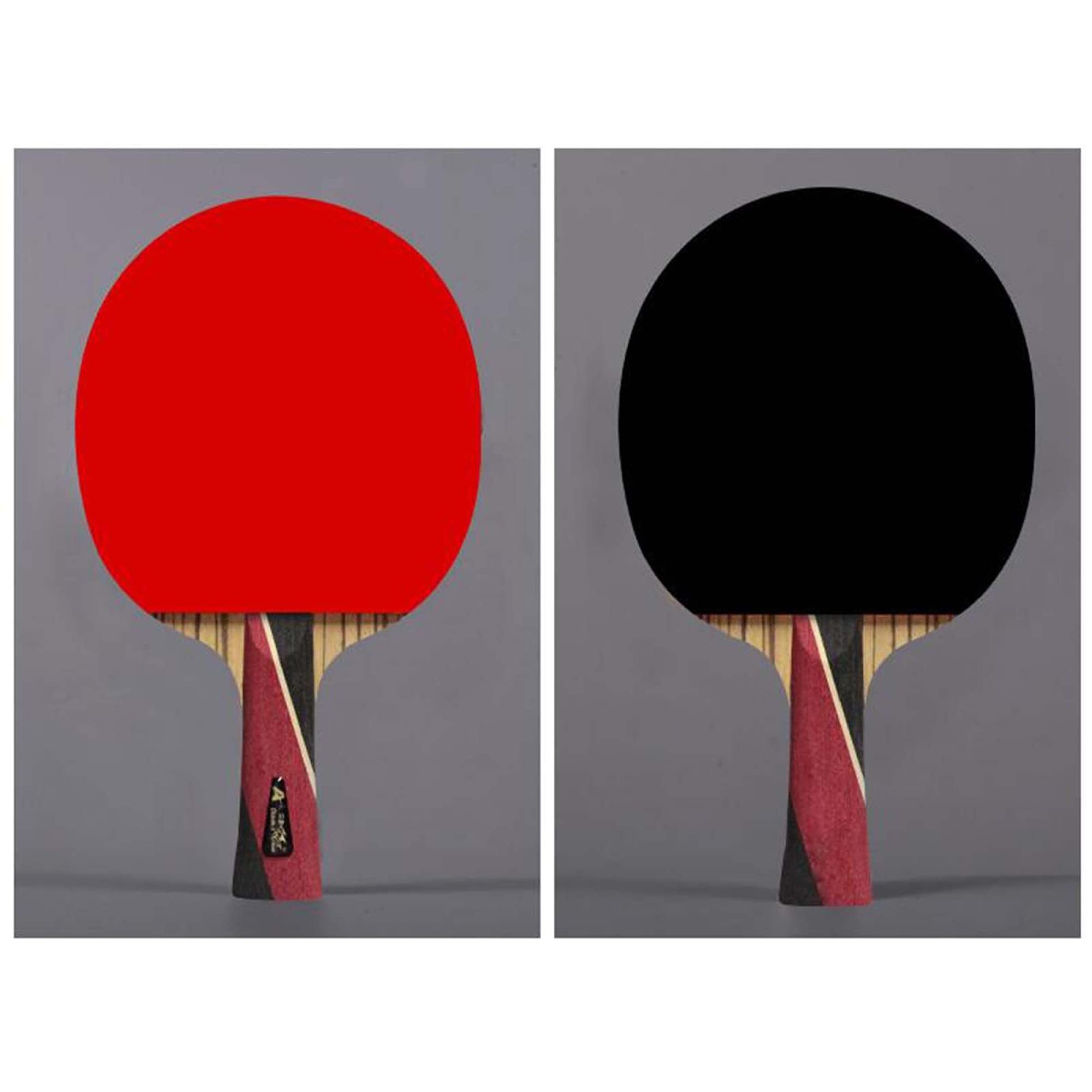 Racchette da Ping Pong, Gomma Premium tornei, c/Tecnologia in Fibra di(Long Handle)