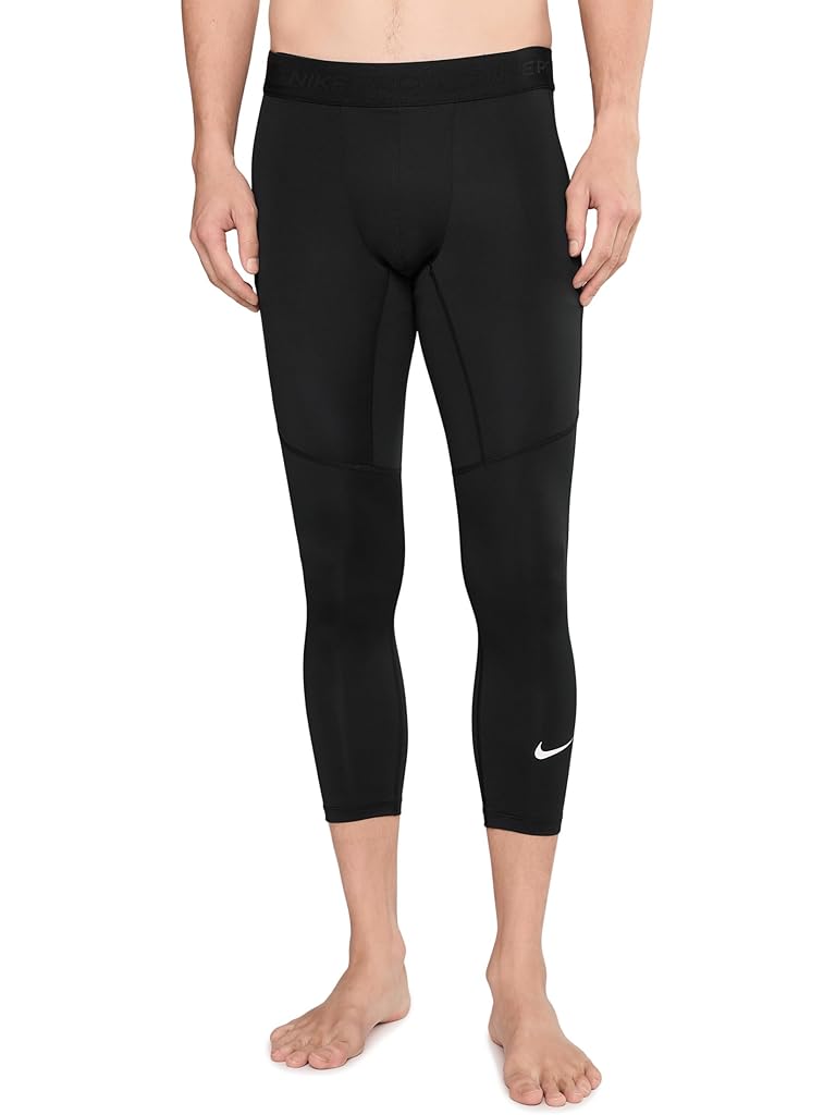Gray Nike Pro Dri-FIT 3/4-Length Fitness Tights