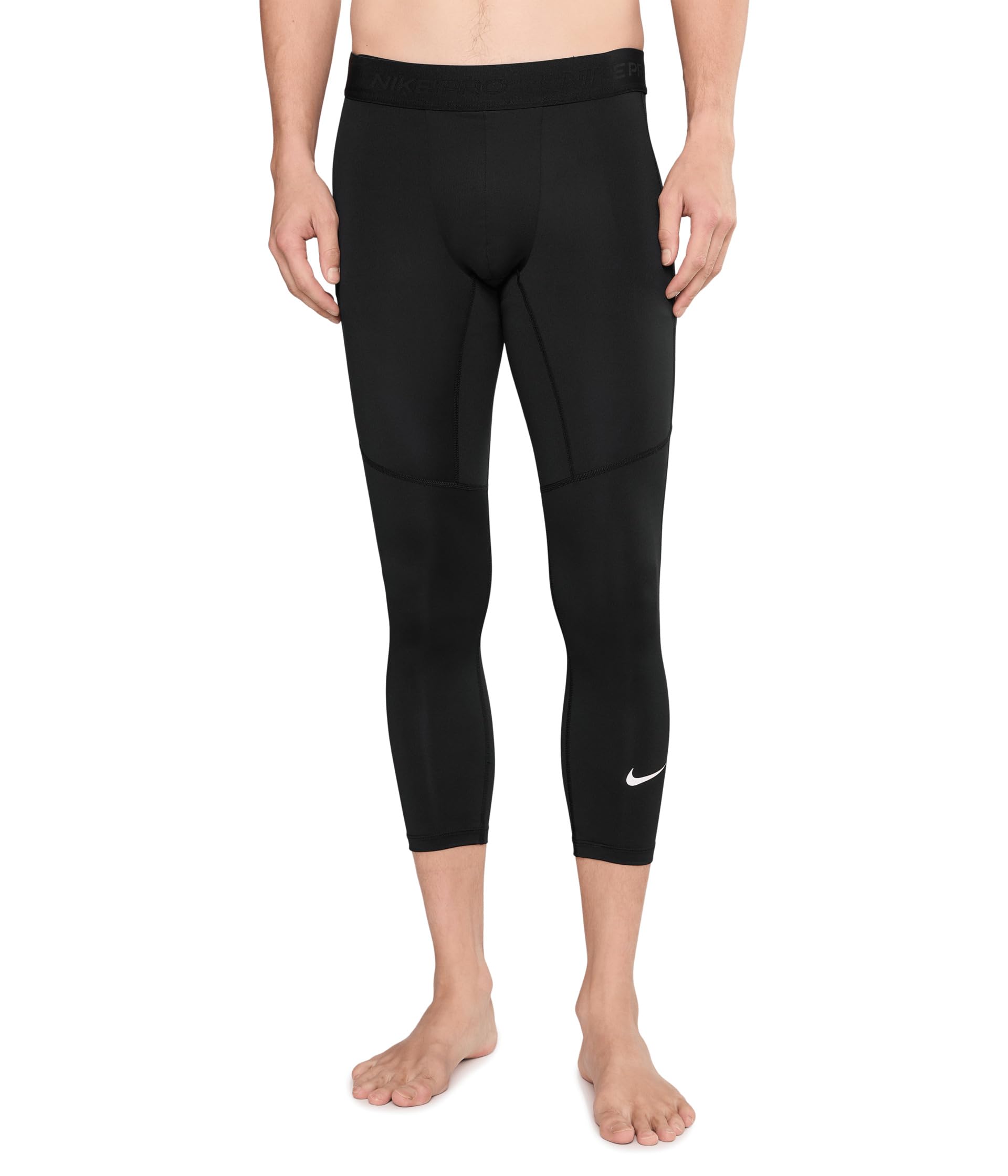 NIKE FB7950-010 M NP DF 3QT Tight Leggings Men's Black/White Size M