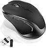 Mouse para MacBook Bluetooth Inalámbrico para Laptop Mac Pro iPad con Jiggler | Mouse Óptico Silencioso Recargable Inalámbrico Bluetooth con Interruptor de Modo Dual Bluetooth 5.2/3.0 y Receptor USB Tipo C 2.4GHz Negro 1