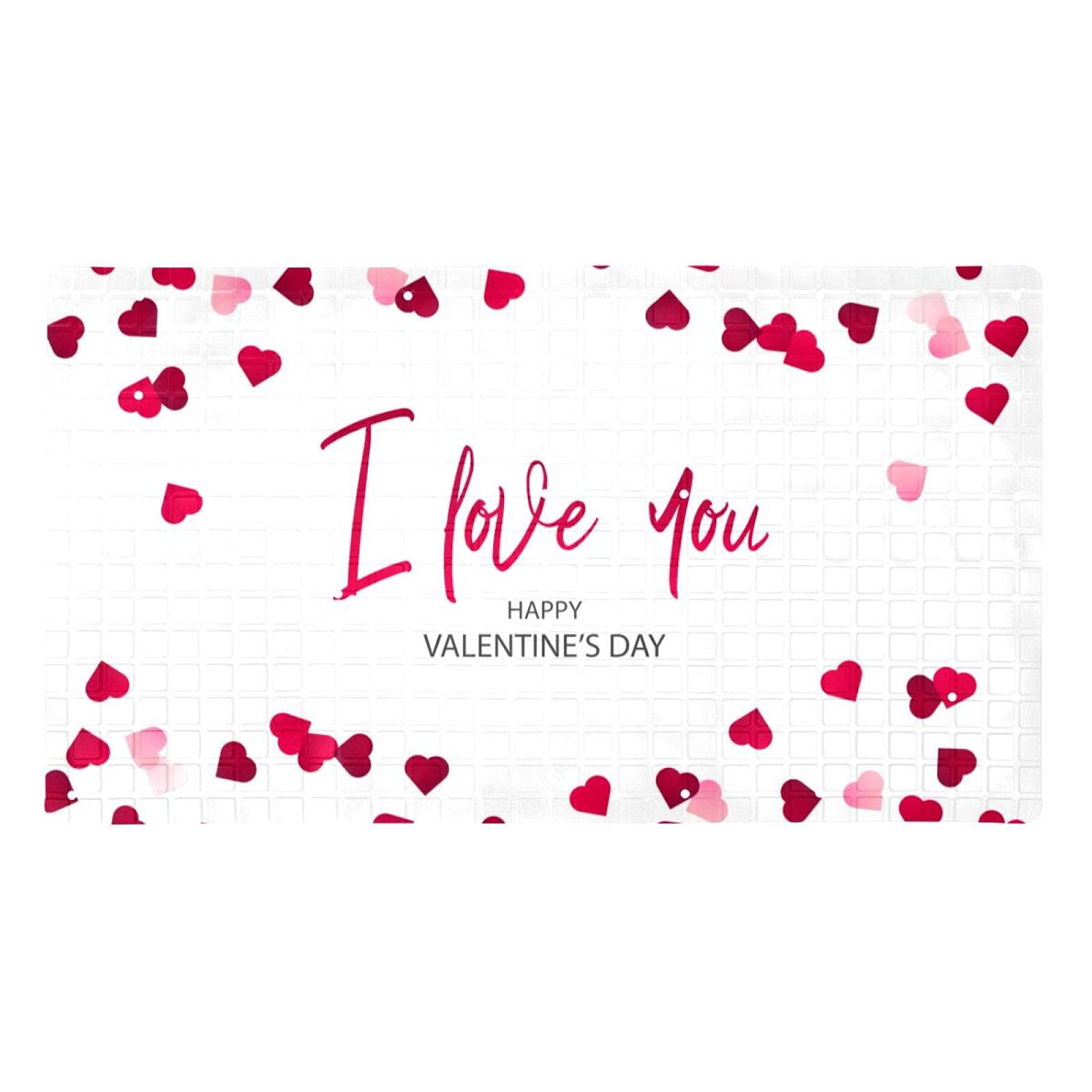 Tapis de baignoire I Love You protection antidérapante pour veiller sur vos enfants