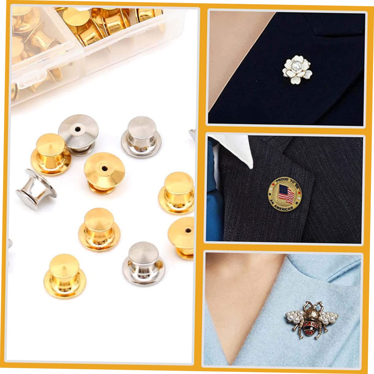 NUOBESTY 250 Ensembles Accessoires Pour Chapeaux Badge Broche Un