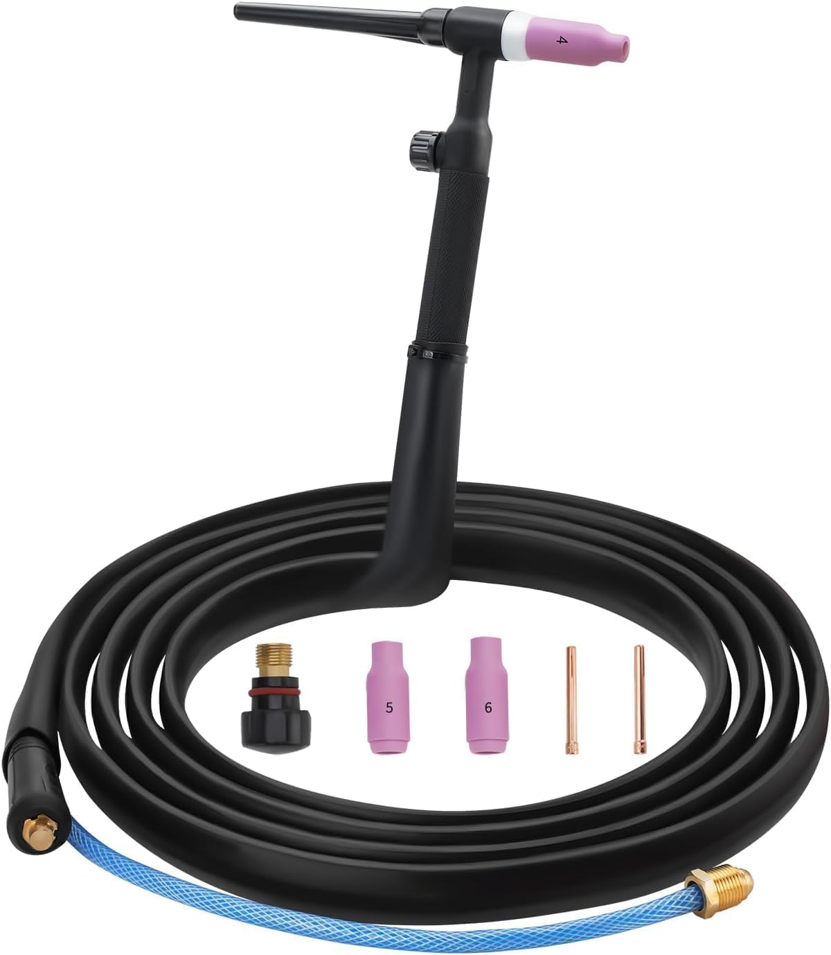 SSIMDER TIG-Schweißbrenner 150 A (WP-17V) – 4 m luftgekühlter Lift-TIG-Brenner mit 10–25 mm² Schnellanschluss – Wolframbrenner (WP-17V 10–25)