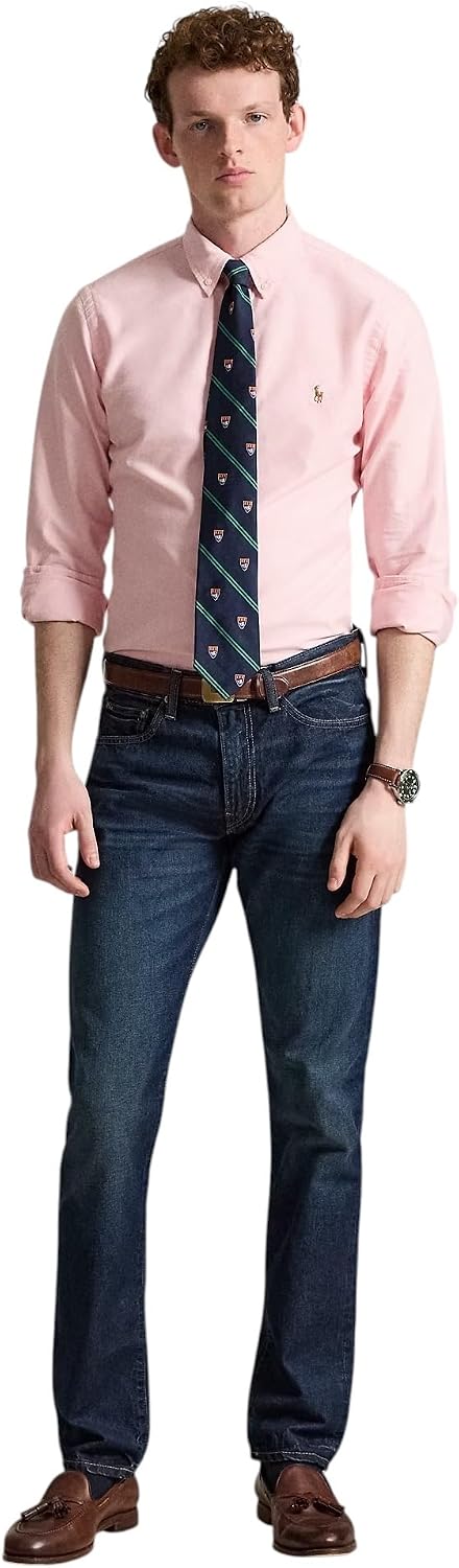 POLO RALPH LAUREN Men's Long Sleeve Slim Fit Oxford Button Down Shirt