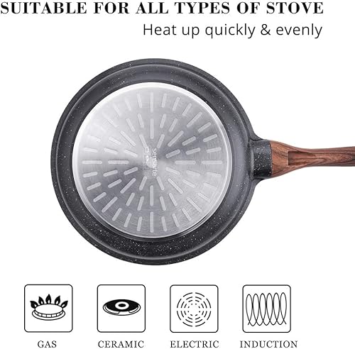 Miniatura 7 de SENSARTE Sartén antiadherente, sartenes de tortilla con revestimiento de granito suizo, sartenes de chef saludables, libres de PFOA añadido