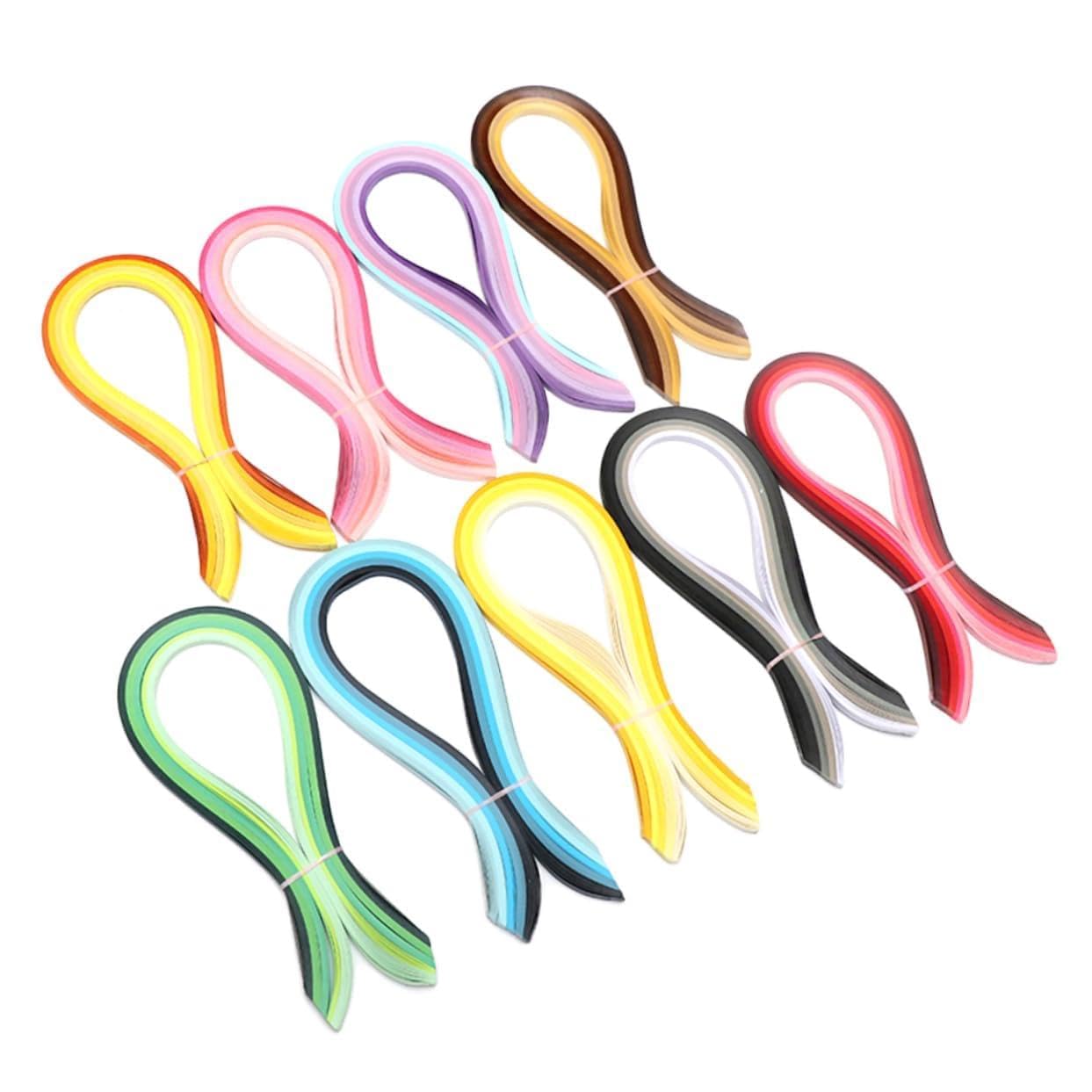 OSALADI Paper Quilling Sheets Set 5mm x 39cm 9 Bright Boys and Girls Activities