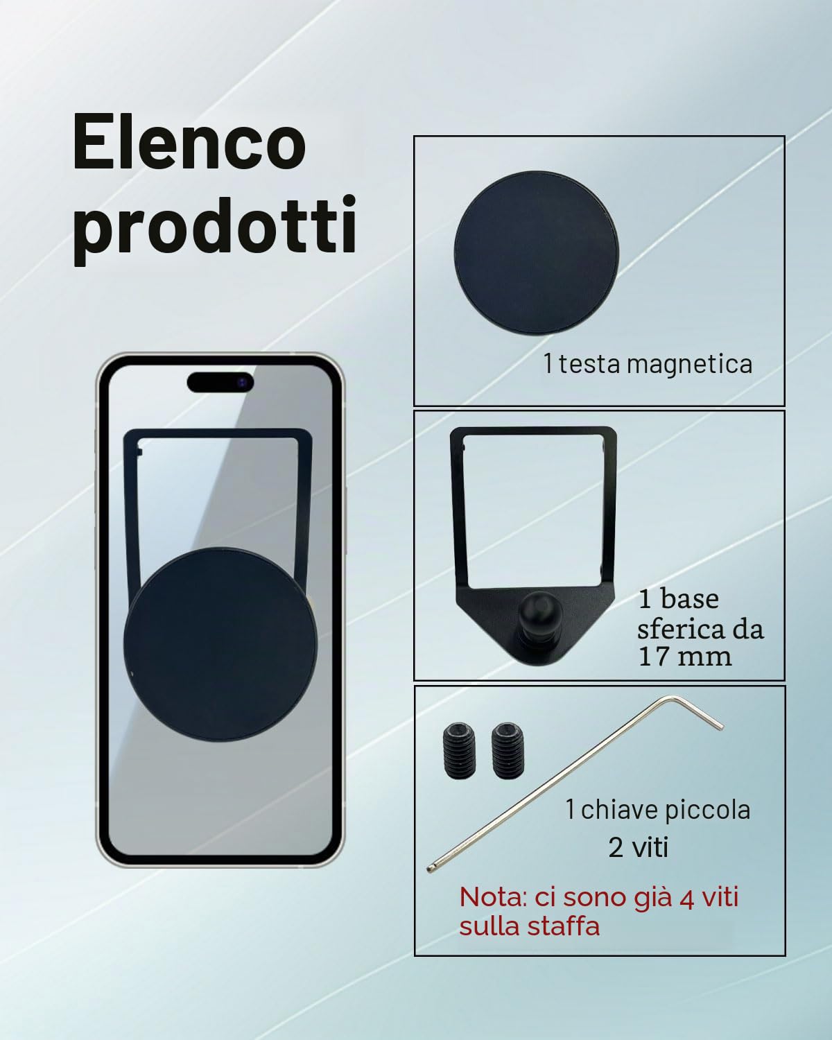 Supporto magnetico per cellulare auto per BMW 1/3/4 Series M3 M4 F20 F30 F31 F32 F33, girevole a 360°, compatibile con supporto auto Magsafe per iPhone 17 16 15 14 e GPS