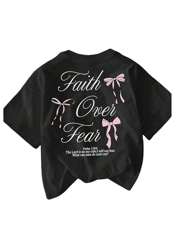 SOLY HUX Women's Y2k Graphic Tees Cute Bow Letter Print Short Sleeve Aesthetic T Shirt Summer Tops Black Bow Small by SOLY HUX - Used condition - US$5.76