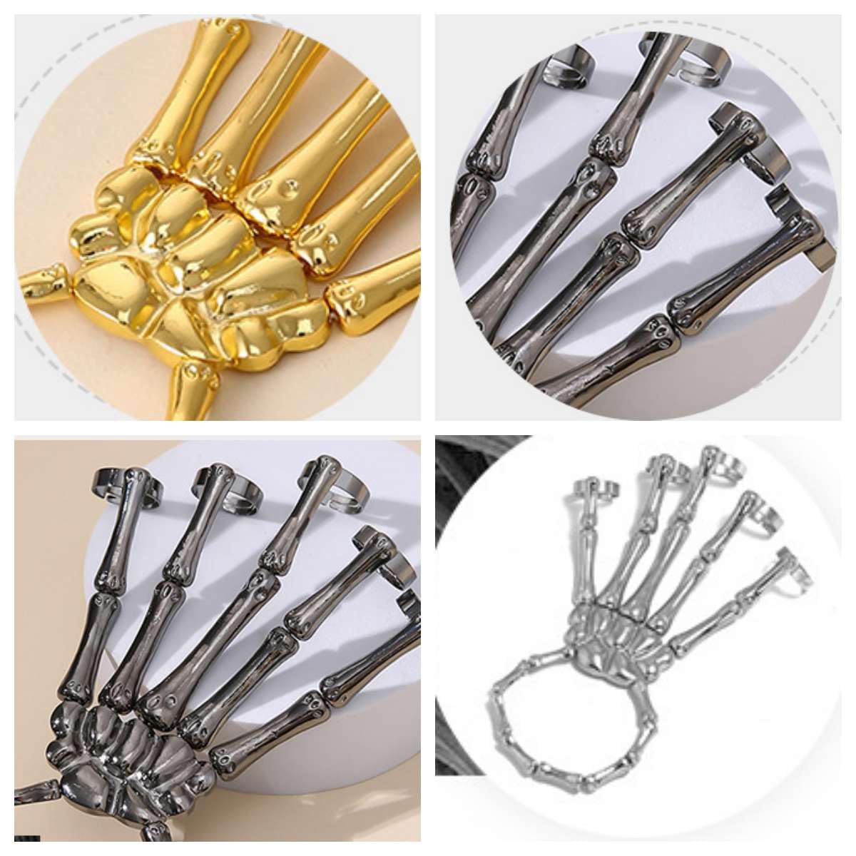 オールスカルブレスレット　ハロウィンカラーB Amazon.co.jp: ハロウィン スカル ブレスレット 5本指 地雷系