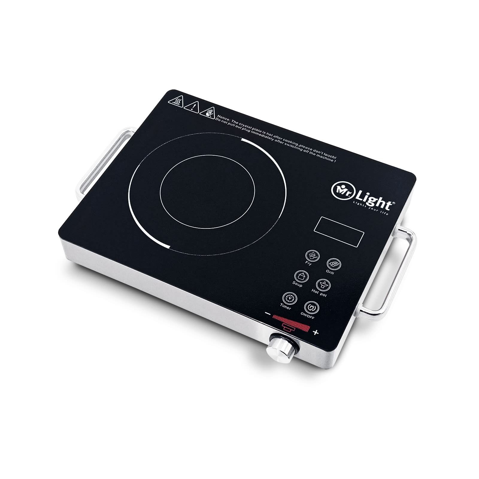 Mr. Light Infrared Cooker With Touch Control And Timing Function,2000W,Digita Display,Suitable For Any Pot,Lightweight Design, Portable,Black - Mr.1959