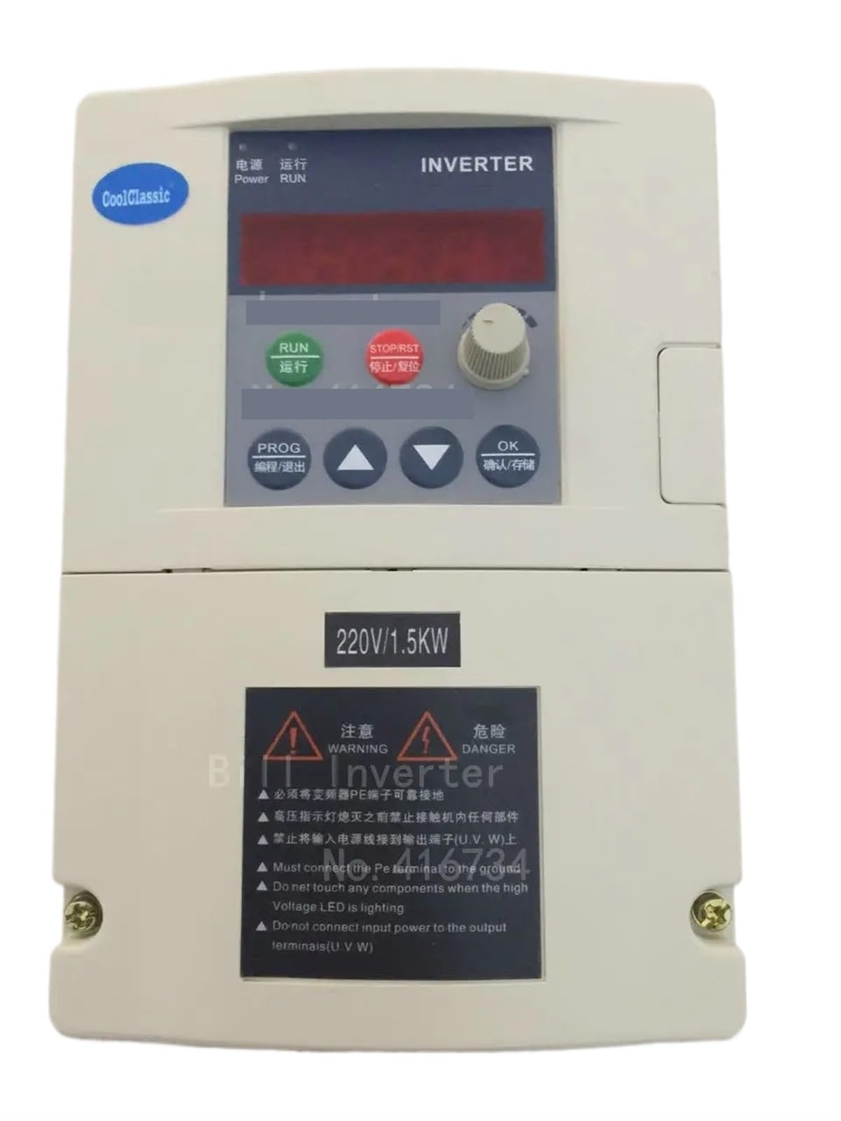 QEFHSVVZE VFD Inverter ZW-S1-2T Inverter 1.5KW/2.2KW Single-Phase 110V/220V Input and Three-Phase Motor with 2M Cable and wyt01(2.2kw 110v)