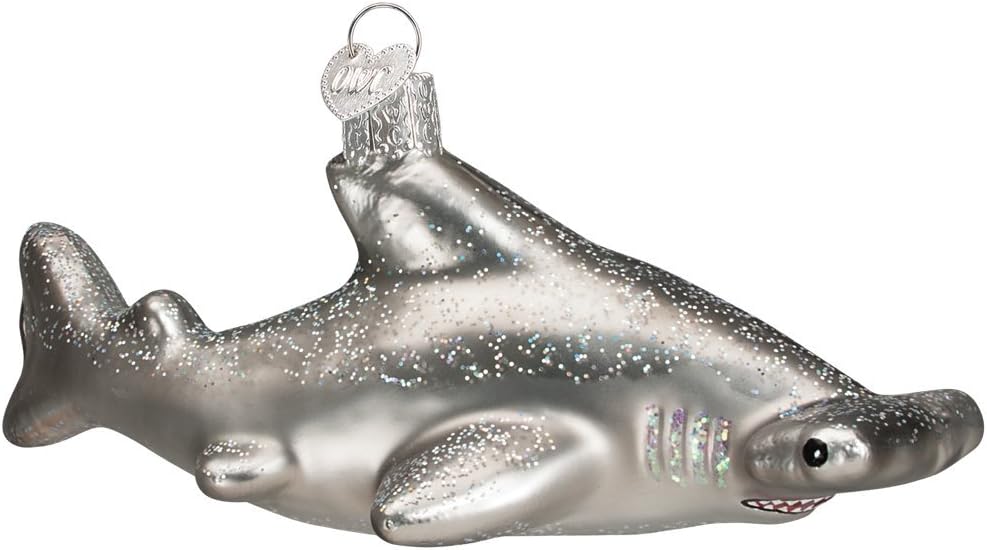 Old World Christmas Humpback Whale Glass Blown Ornament for Christmas Tree, Handcrafted Holiday Decoration, Sea Collection