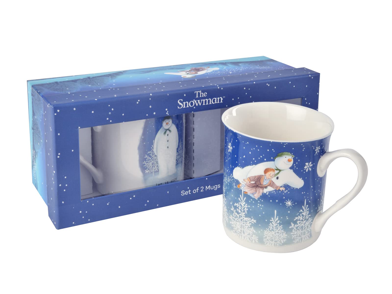 Eddingtons The Snowman - Set 2 Ceramic Mugs in Gift Box