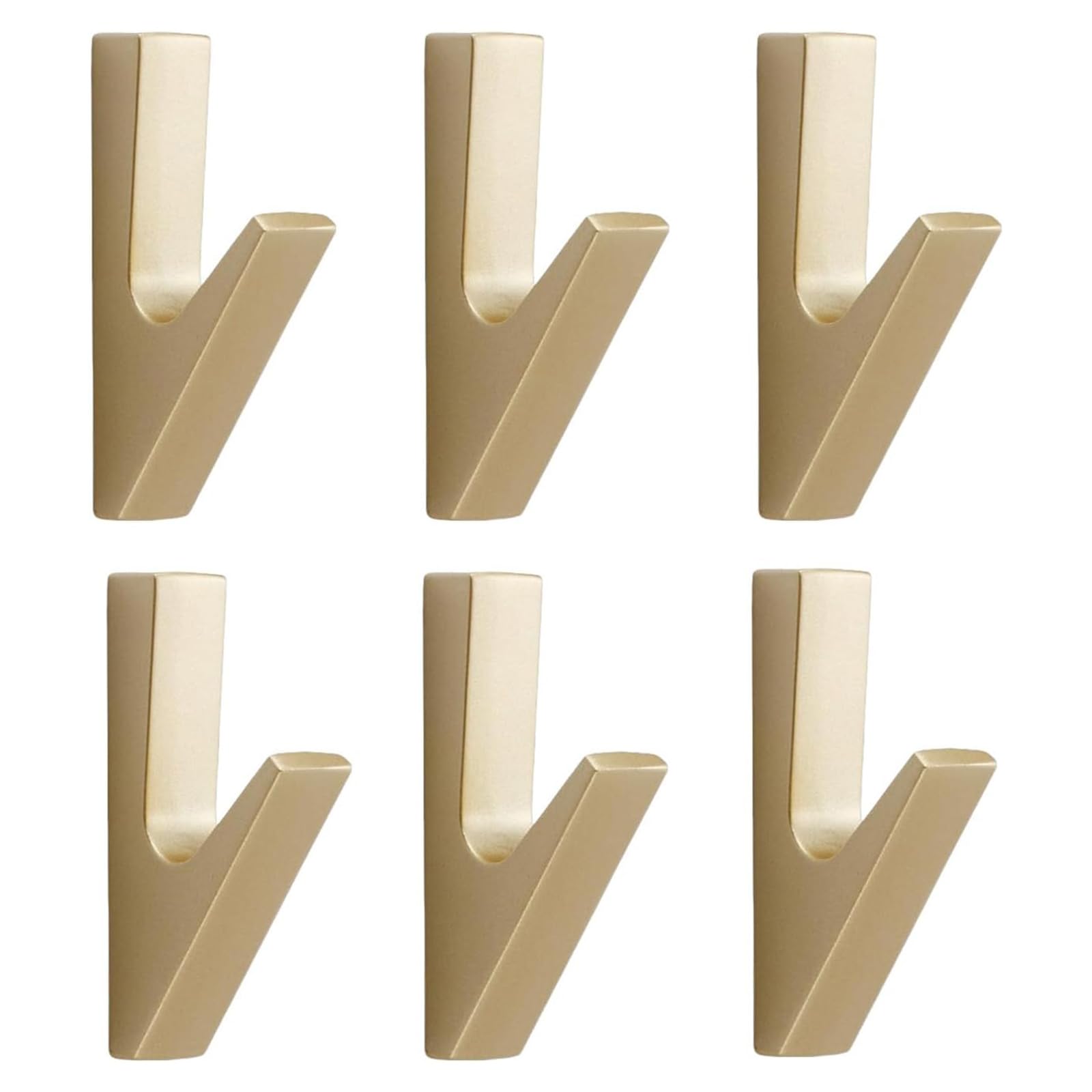 Wilsonzin 6 ganchos dorados para percheros de pared, multifuncionales, vintage, para colgar toallas, para dormitorio, salón, pasillo