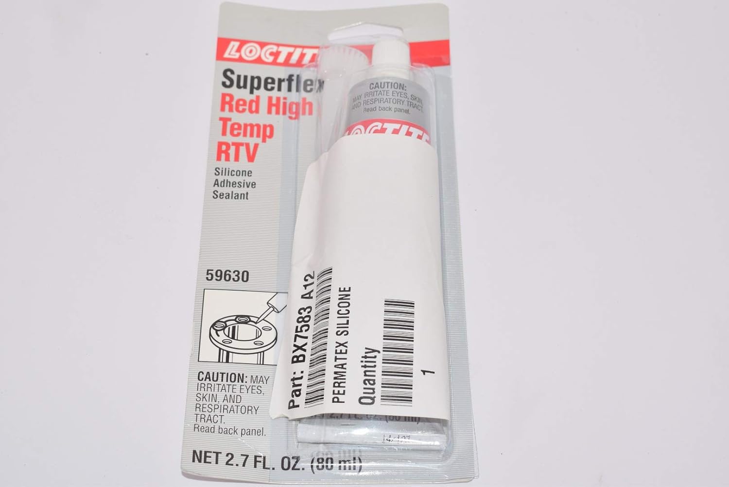 Loctite 59630 Superflex Red High Temp RTV, Silicone Adhesive Sealant 1
