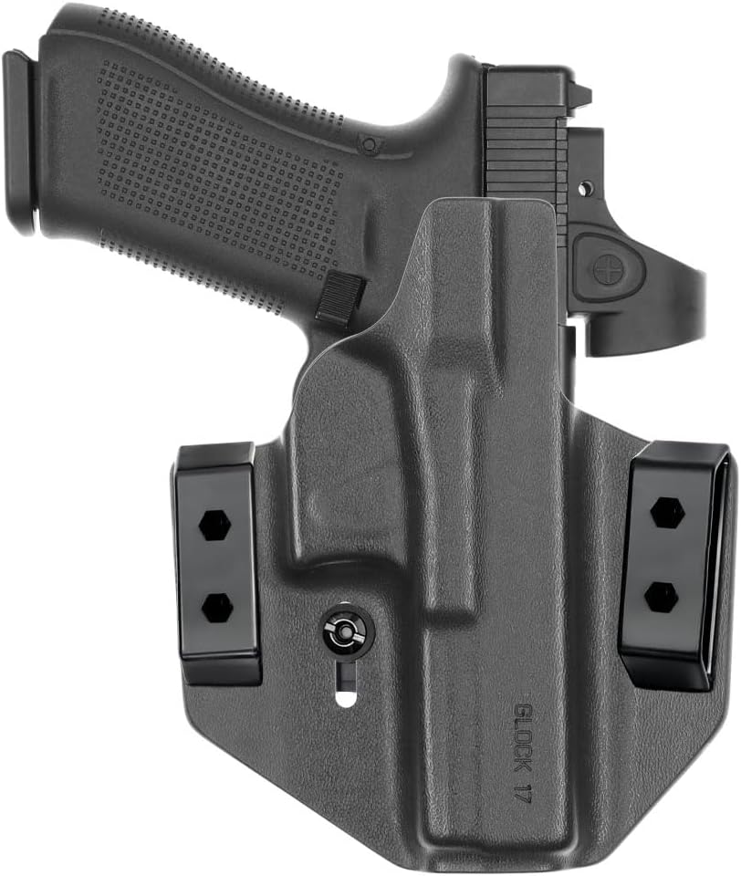 Tulster OWB Contour Kydex Holster in Left Hand fits: Glock 17/22 / 31/47 / 49 | Optic Compatible Outside The Waistband Concealed Carry