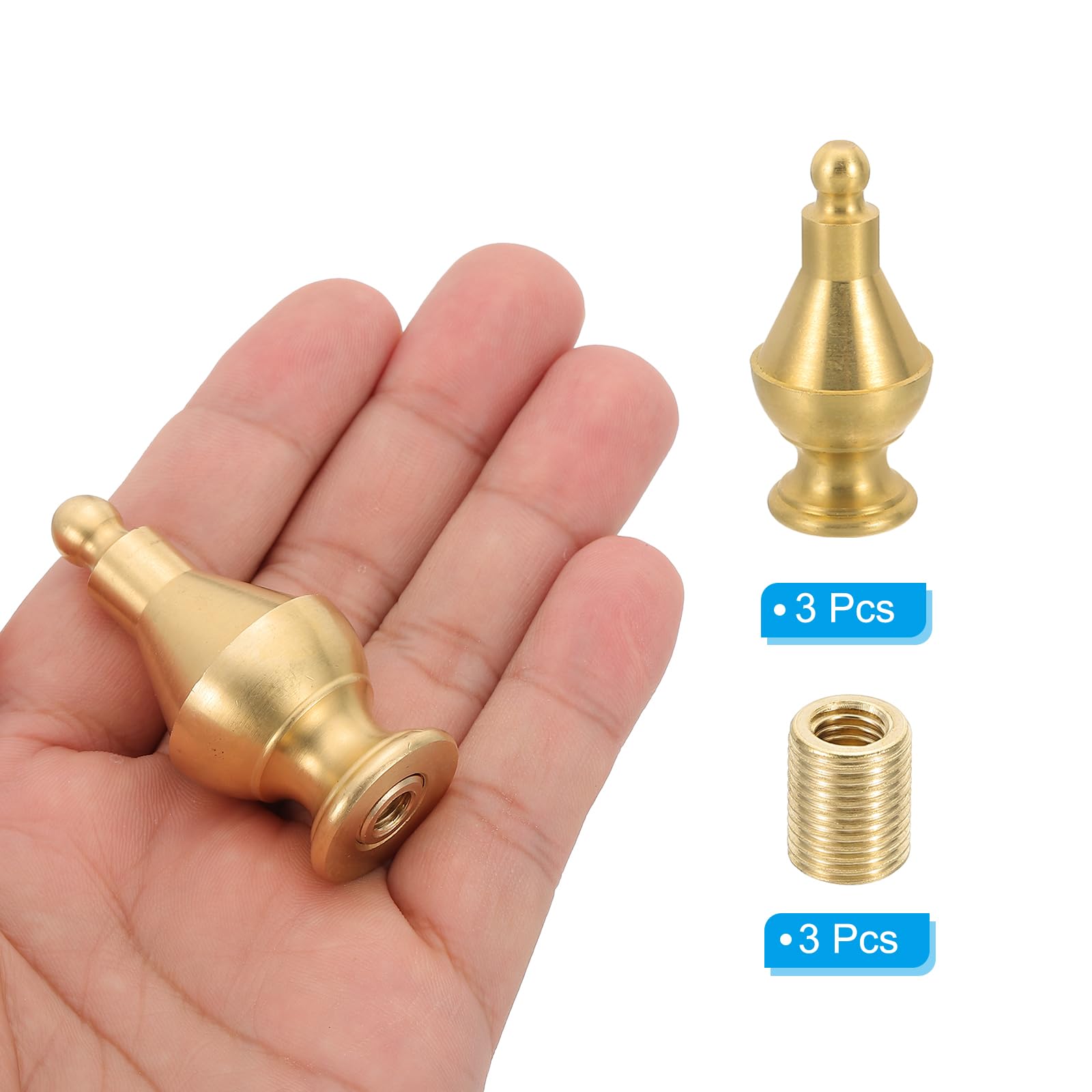 PATIKIL 24.5 x 52mm Lamp Finials Caps Knob - Image 3
