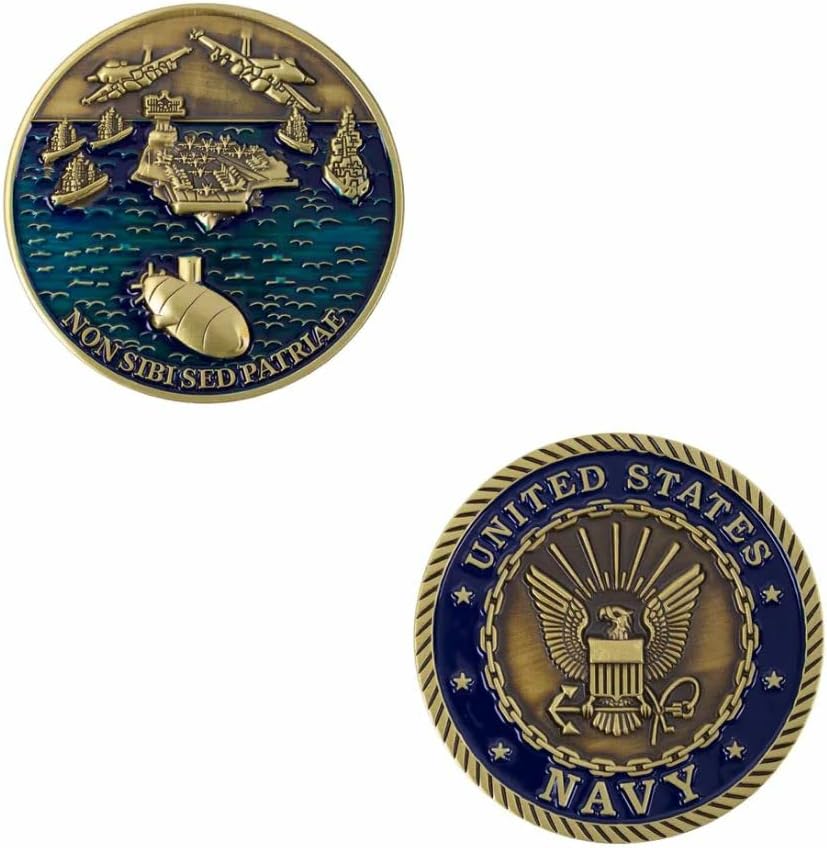 Coin: 2 US Navy Theme - Non Sibi Sed Patriae