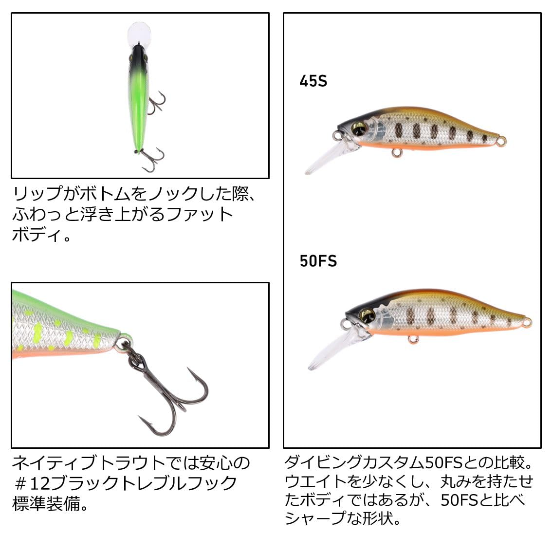 Amazon.co.jp: ダイワ(DAIWA) 渓流ミノー SCミノーDVC45S TS