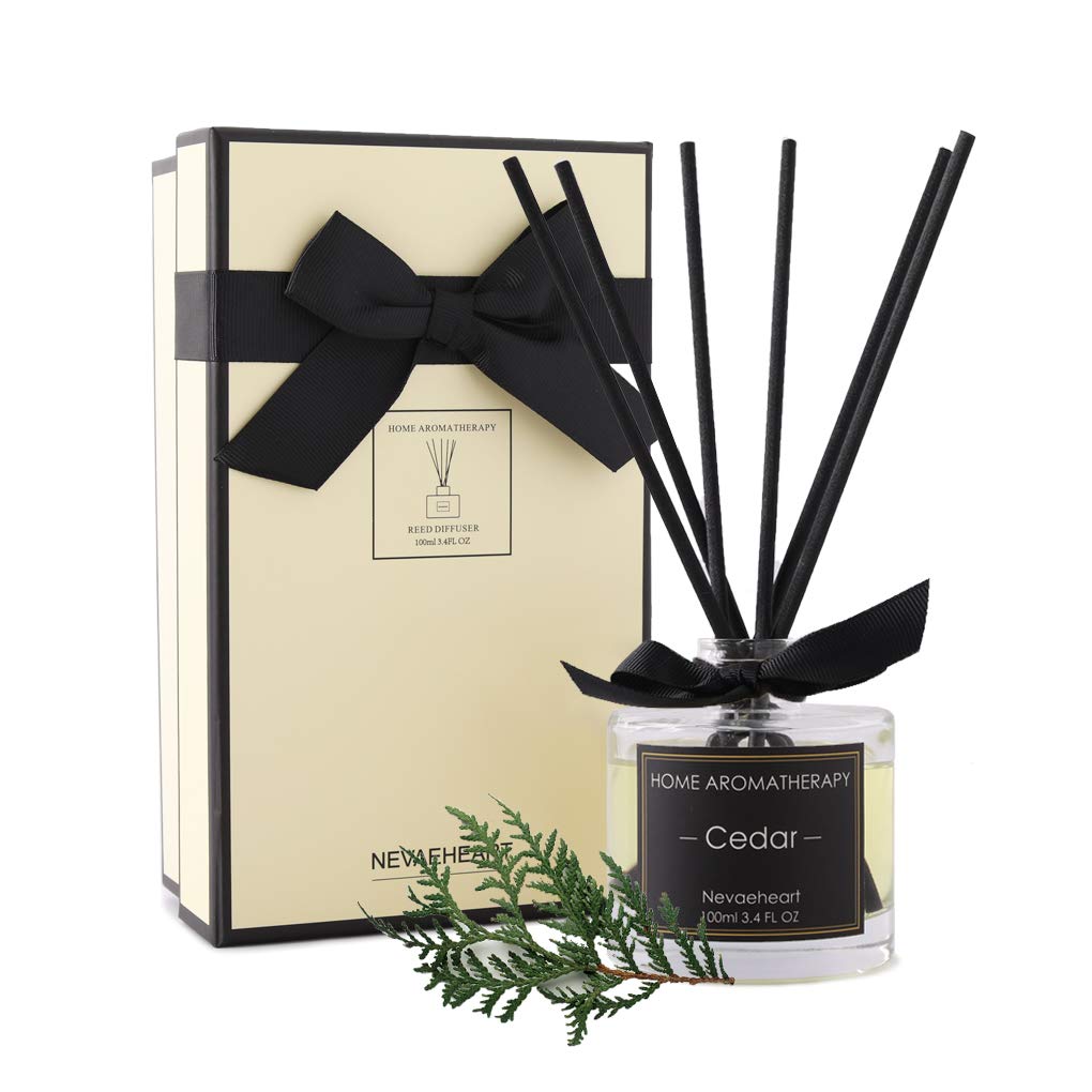 NEVAEHEARTDiffuser Set,Jasmine & Mint Diffuser Gifts for Women,3.4oz(100ml) Diffuser with Sticks, Home Fragrance Diffuser for Living Room, Office & Bathroom Shelf