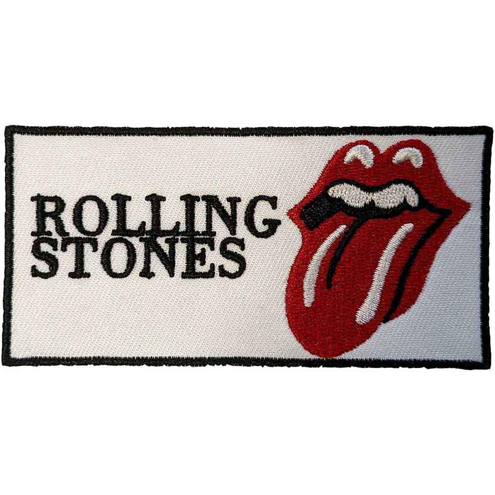 The Rolling Stones 'Text Logo' (Iron On) Patch - NEW & OFFICIAL