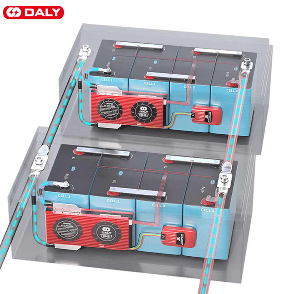 DALY Módulo paralelo Smart BMS 1A +20S 60V 200A con paquetes paralelos Módulo de ecualización 1A Progrmmable Bluetooth Dongle CAN para inversor híbrido UPS al aire libre portátil banco de energía