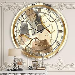 Design Q Glam Wall Clock 'Gold Glam Squares VIII' Abstract Large Wall Clock for Office Decor item photo Design Q Glam Wall Clock 'Gold Glam Squares VIII' Abstract Large Wall Clock for Office Decor item
