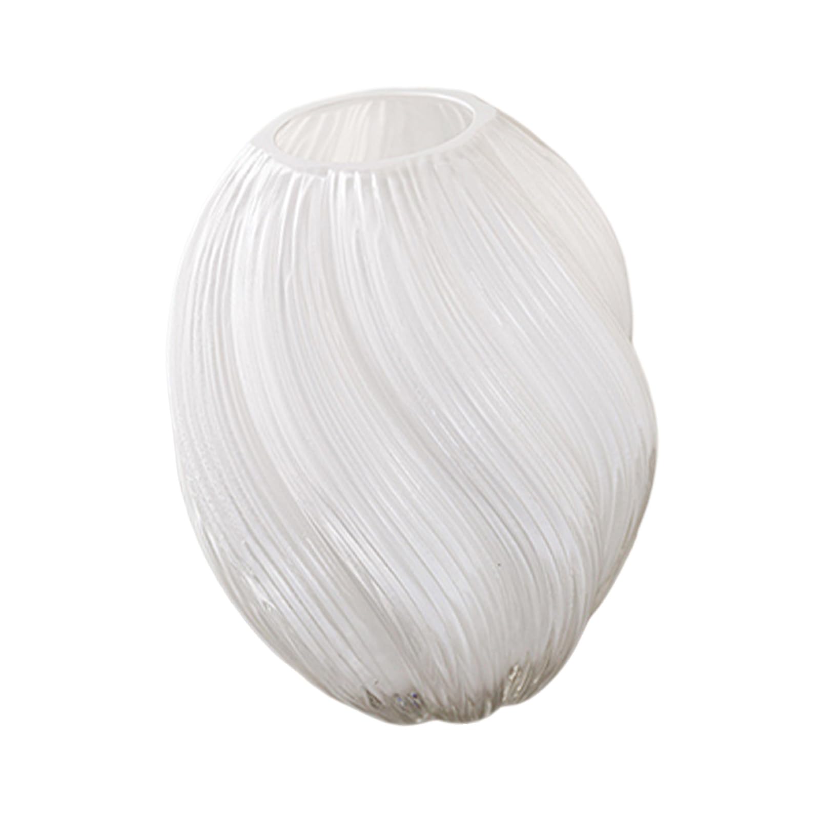 Stylish Spirals Glass Plant Pots for Floral Arrangements, Great Centerpieces Bedroom Wedding or Entryway Decoration Minimalists Glass Vases with Spirals Textured Floral Arrangement Container Plant