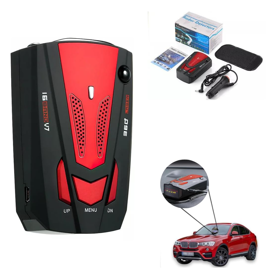 Amazon.com: KF Premium Red Car Radar 16 Band V7 GPS Speed Safe