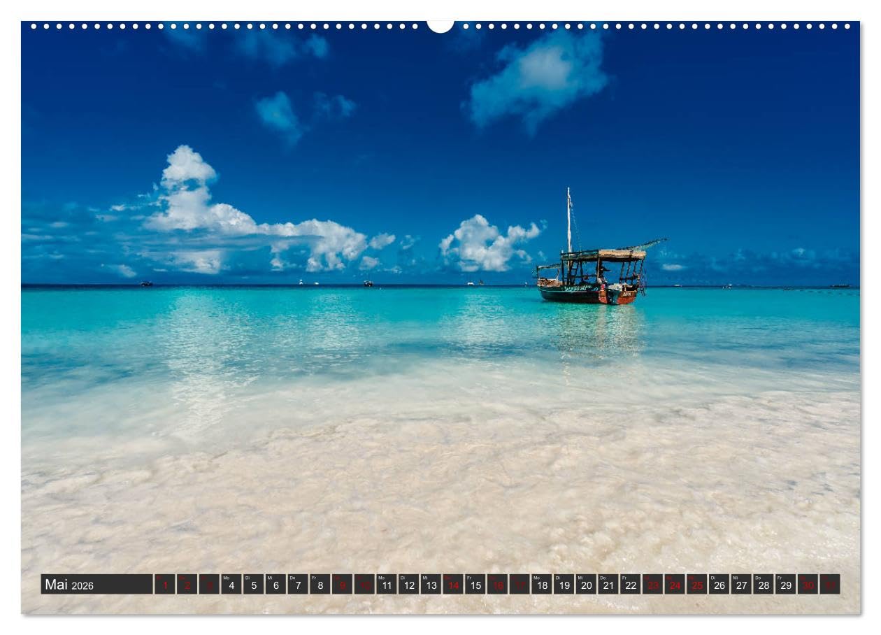 Inselparadies Sansibar (Wandkalender 2026 DIN A2 quer), CALVENDO Monatskalender: Auf fotografischer Entdeckungsreise durch Sansibar (CALVENDO Natur)