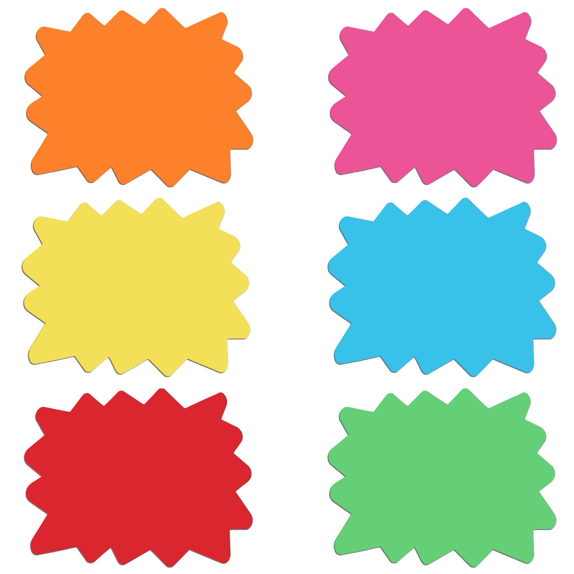 Vuzvuv 5 * 6 inch Multicolor Starburst Signs Cutouts Sale Tags Pricing Sign