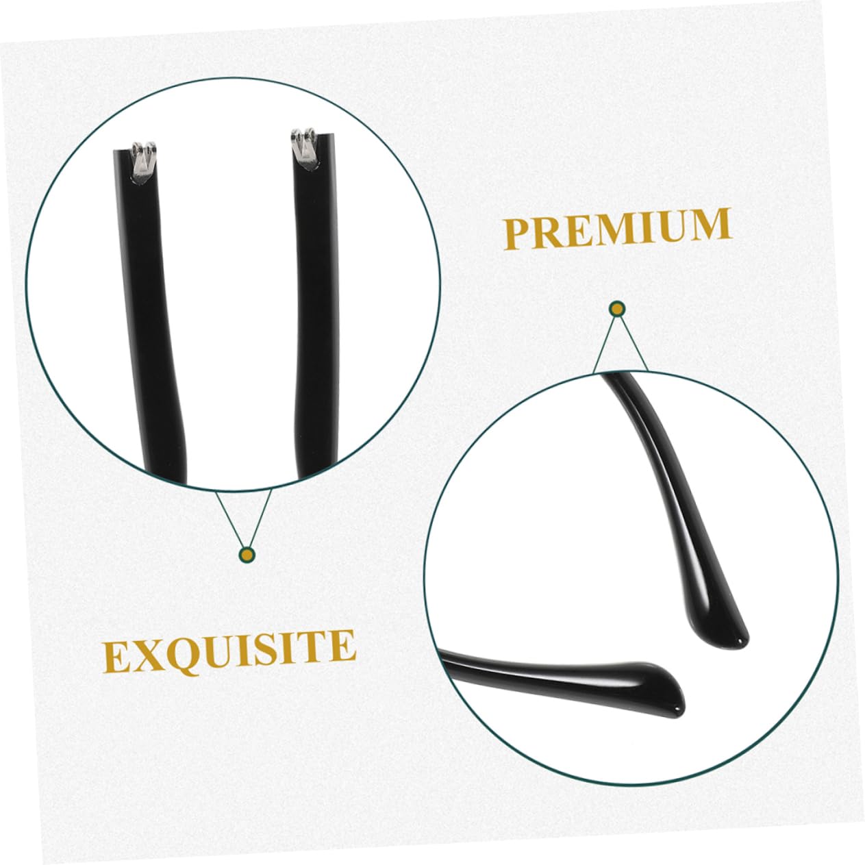 FRCOLOR 5 Sätze Brillenzubehör Brillenersatzarm Brillenreparaturteile Brillenbügel Ersatz Brillenbügel Online Brillenarm Universeller Brillenbügel Ersatzbrille Bügel Tr90 Black 2 Paar * 5