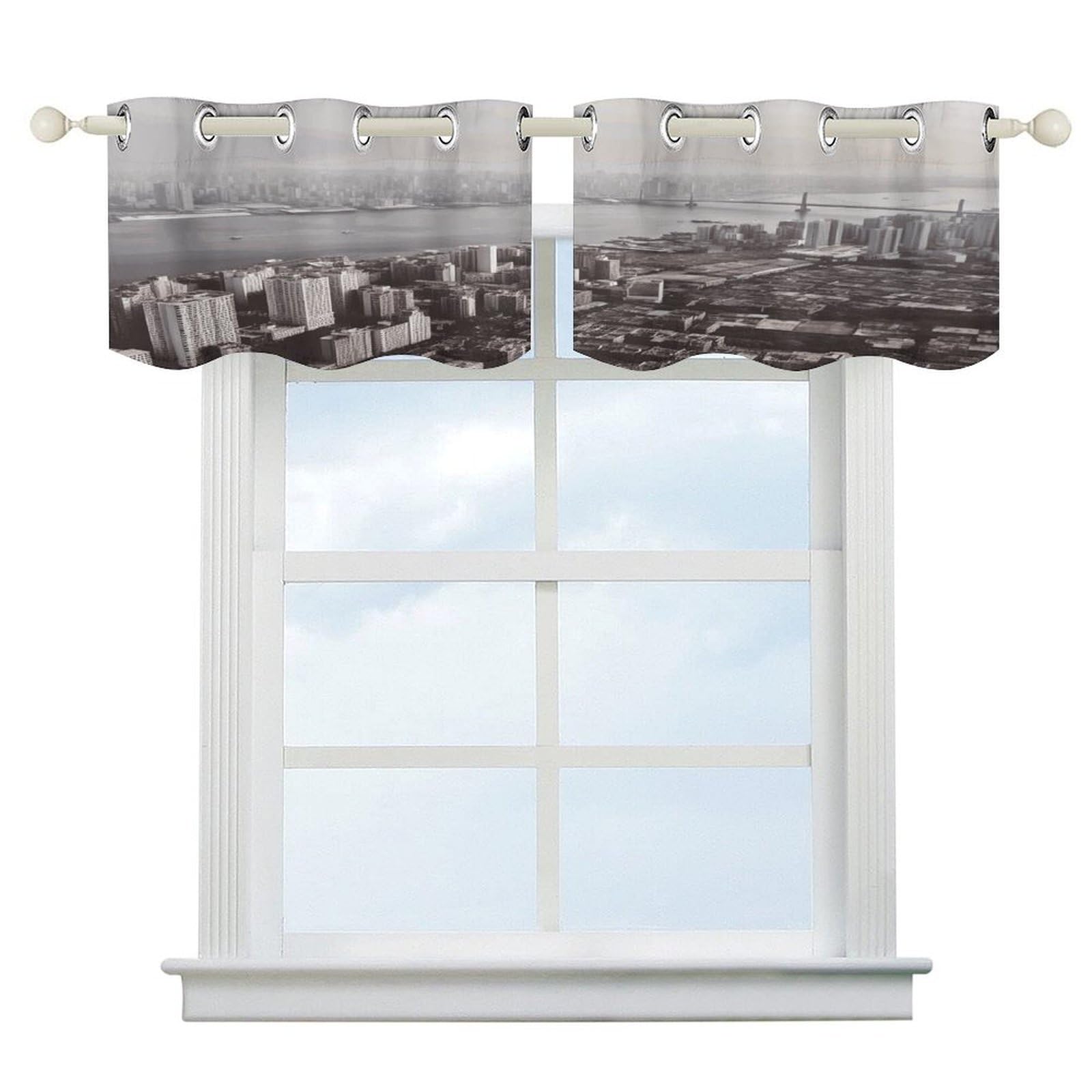 Fekiloot Style Mumbai City Short Curtains Valance Curtain