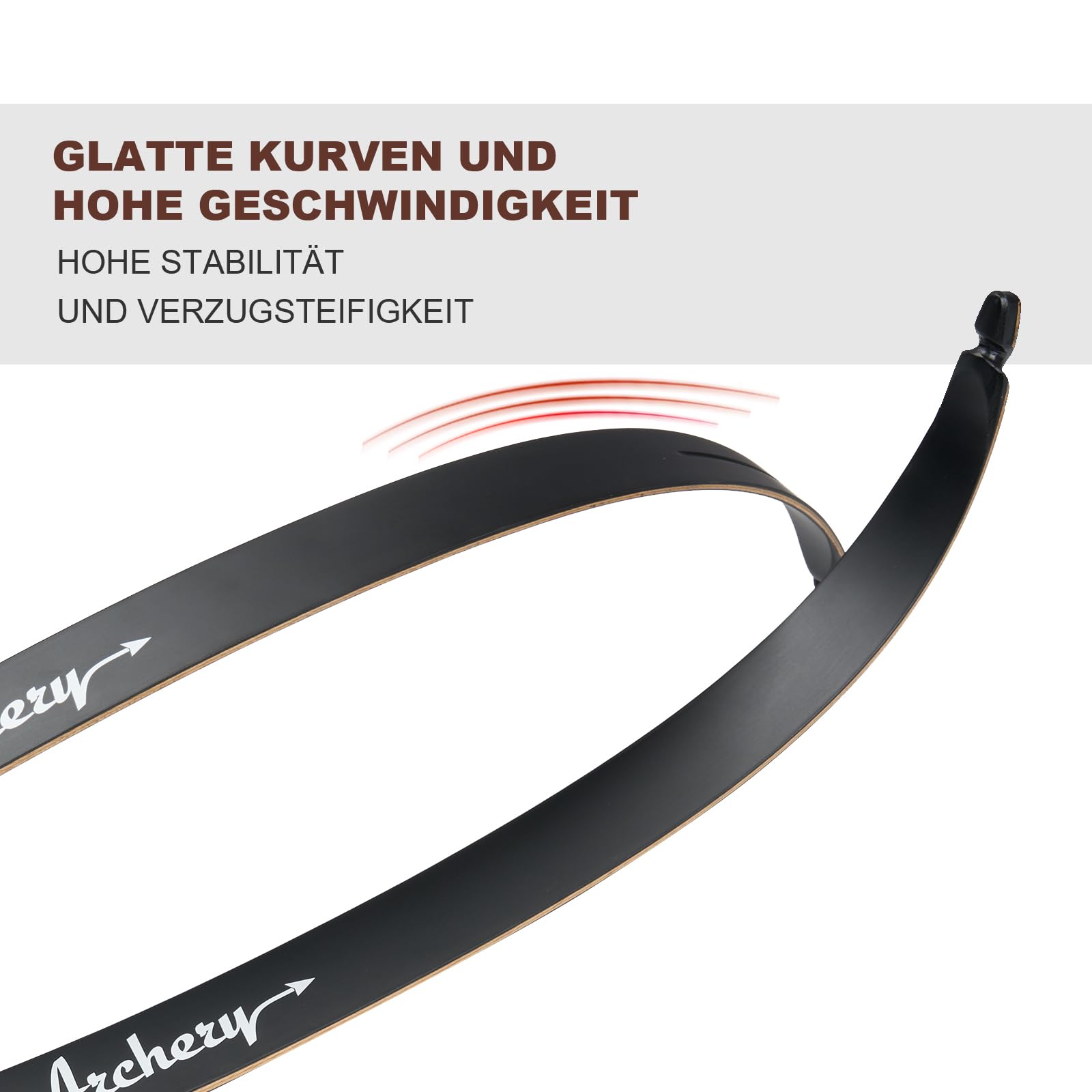 Recurvebogen 60 Zoll Pfeil und Bogen Set für Erwachsene Takedown Jagd Bogen Recurvebogen Set für Jagd & Zielschießen Rechtshänder 25-50lbs