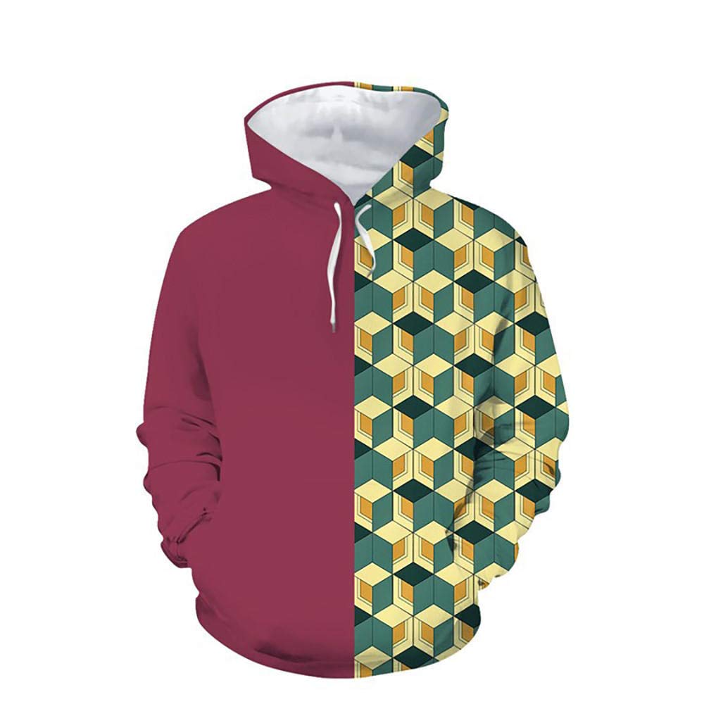 Cos-Animefly Hoodie,Giyuu Tomioka Cosplay Costume 3D Printed Hoodie Sweatshirt Jacket Unisex